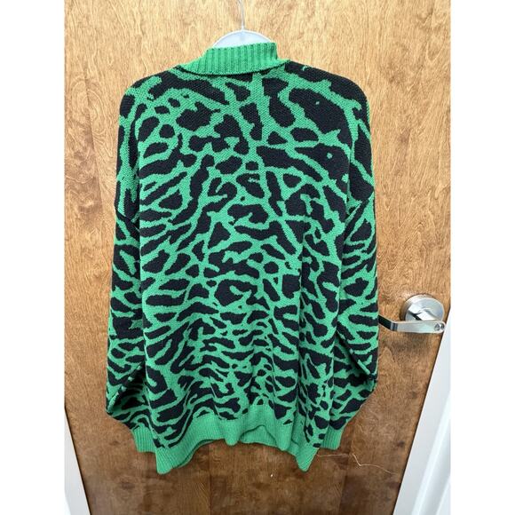 Nike Air Jordan Heritage Cardigan Sweater Green Loose Fit Cement DV7573-310 Sz L - Picture 5 of 5